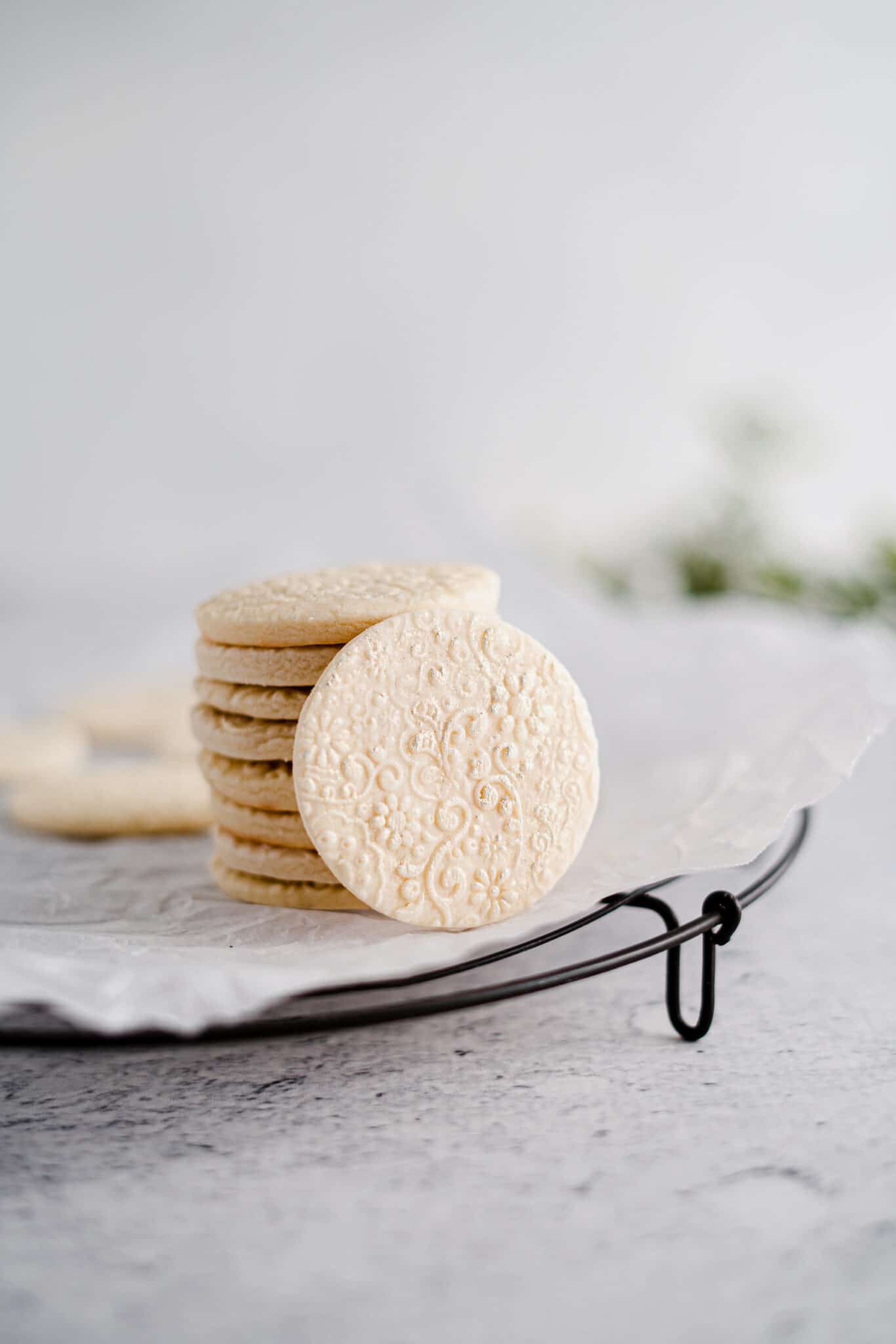 Christmas Shortbread Cookies Recipe for Embossed Rolling Pin • Food Folks  and Fun