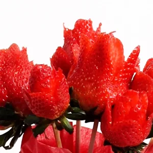 Close up of strawberry flower roses